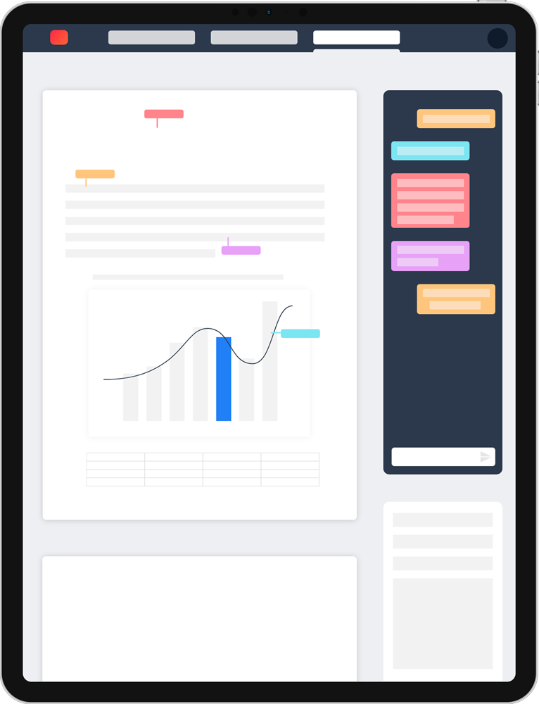 Mockup ipad logiciel collaboratif