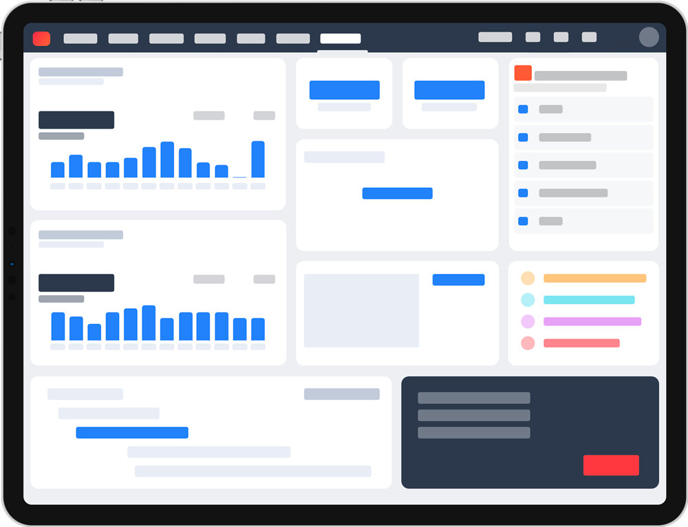 Mockup ipad logiciel de gestion